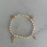 Charm Bracelet: Heart, Star, Palm tree, Lightning bolt